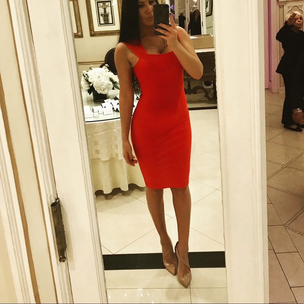 Red bandage dress